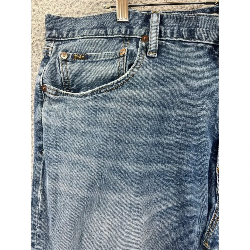 Polo Ralph Lauren Straight Fit Jeans Men's‎ 38x30 Medium Sanded Wash Blue